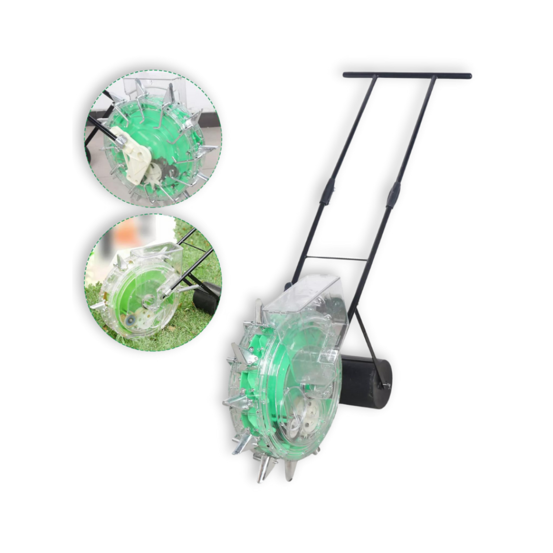 10-Nozzle Manual Garden Push Seeder – Multi-Crop Row Planter for Corn & Beans